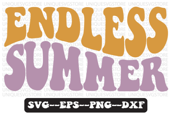 Endless Summer Quote Retro SVG Graphics for Crafts
